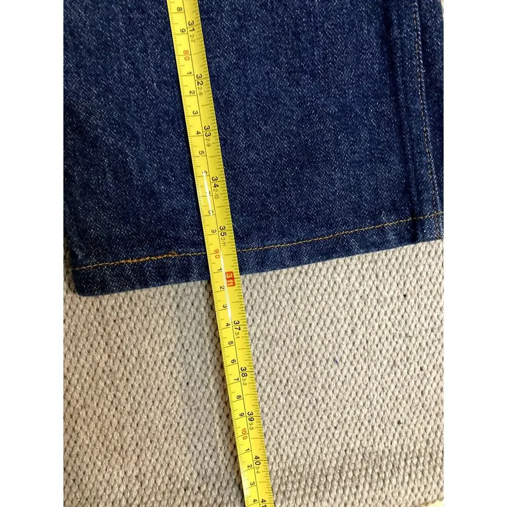 Wrangler Jeans Cowboy Cut Mens 36X36 Blue Dark Wash Straight Workwear Tall 13MWZ